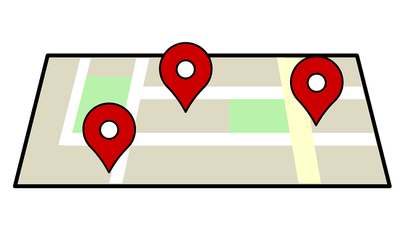 ilustrasi lokasi usaha map