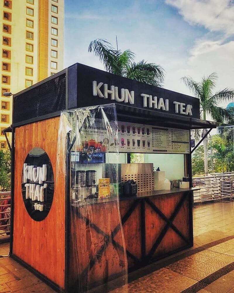 gambar booth waralaba khun thai tea