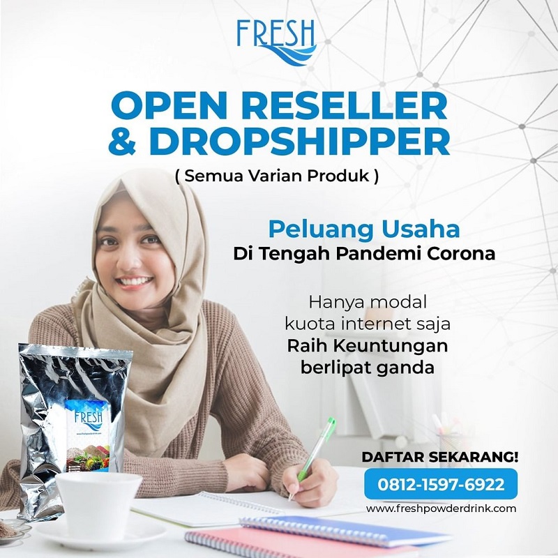 peluang usaha di tengah pandemi dropship fresh powderdrink