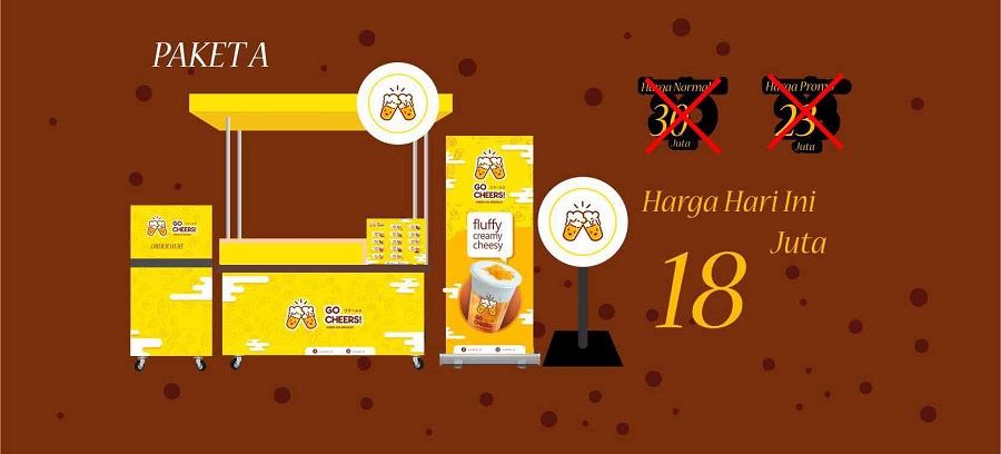 gambar paket A gocheers franchise thai tea