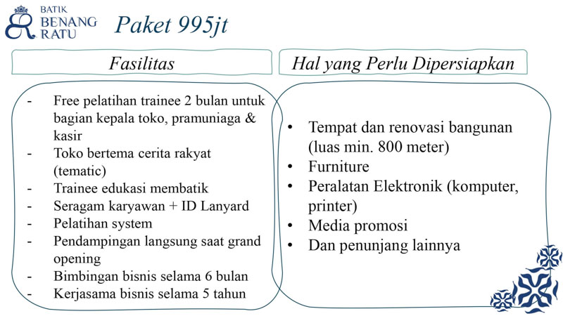 paket usaha franchise batik benang ratu