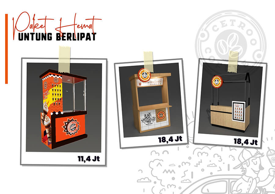 booth minuman kopi murah cetroo