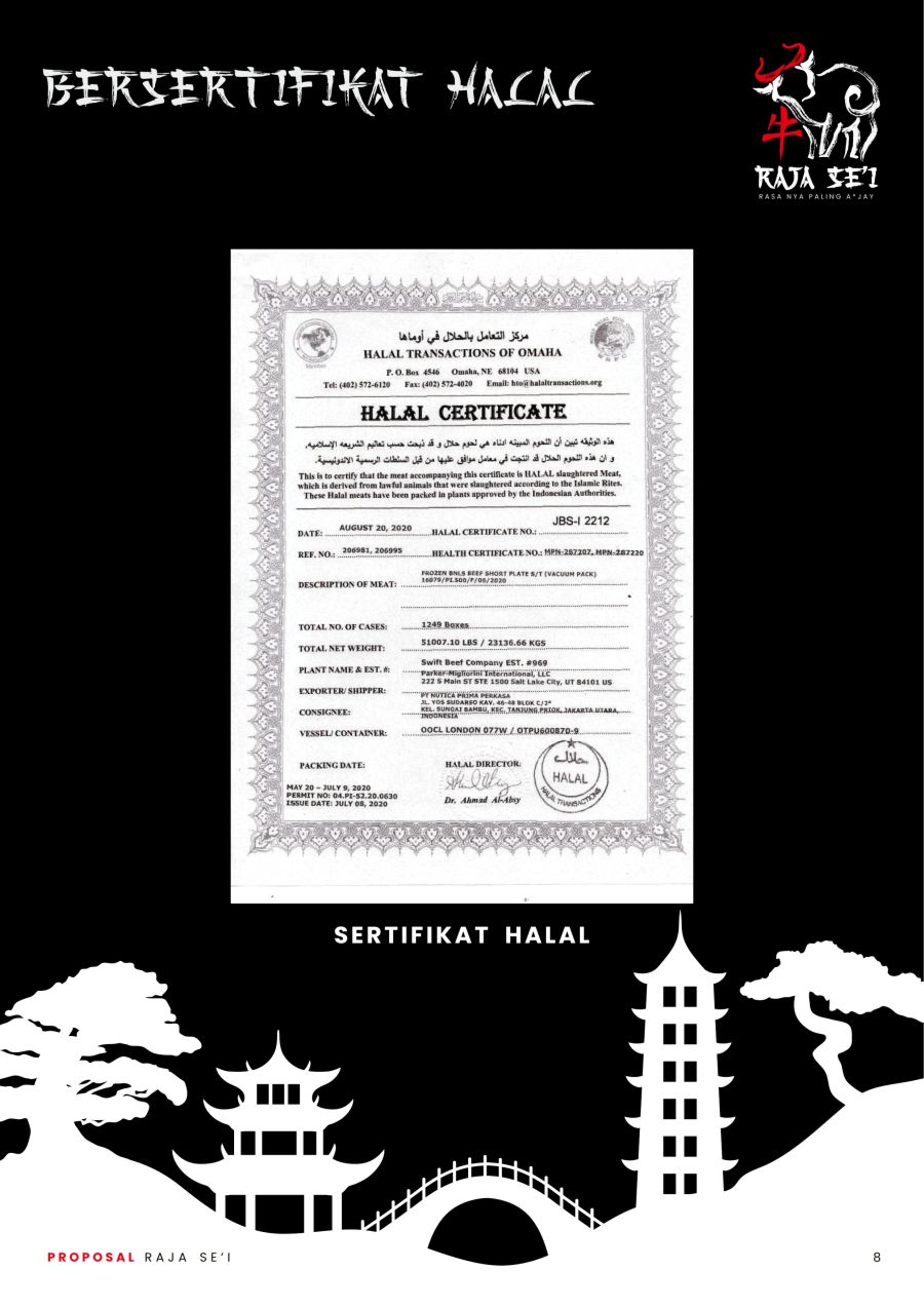 sertifikat halal raja sei